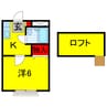 リバーストーンⅠ 1Kの間取り