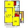 ドエルセピア 2LDKの間取り