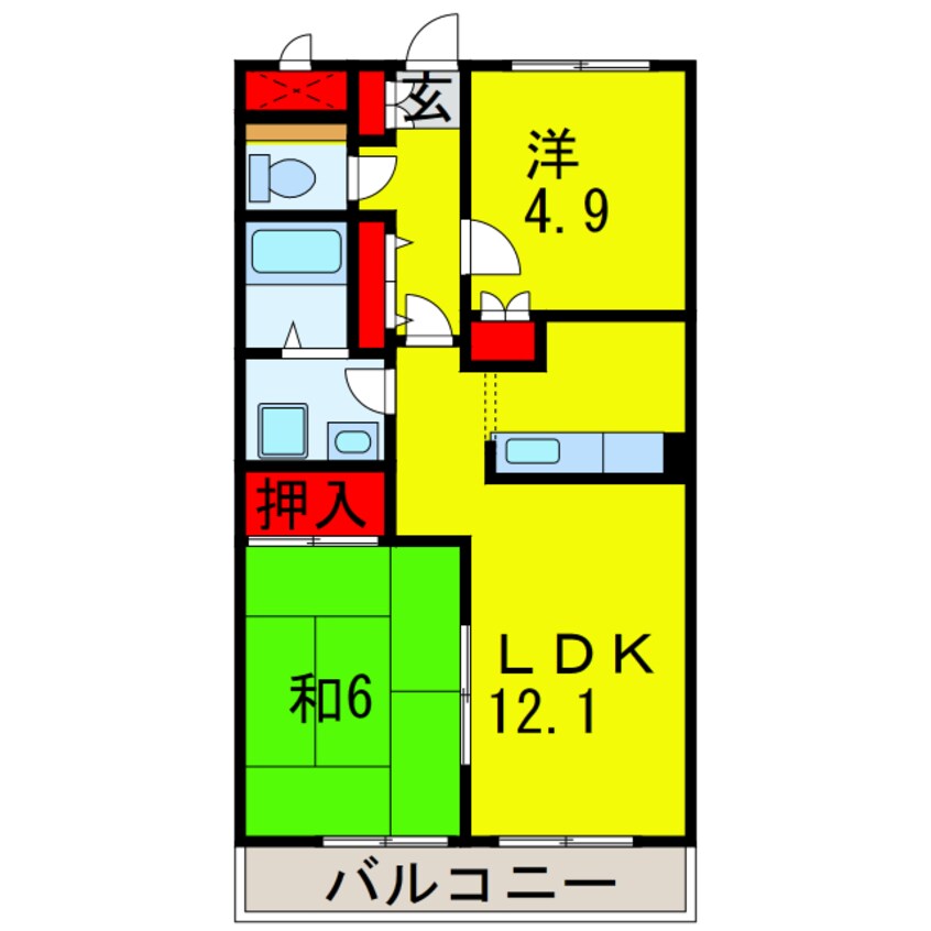 間取図 京成千葉線・千原線/ちはら台駅 バス10分ちはら台東4丁目下車:停歩4分 1階 築23年