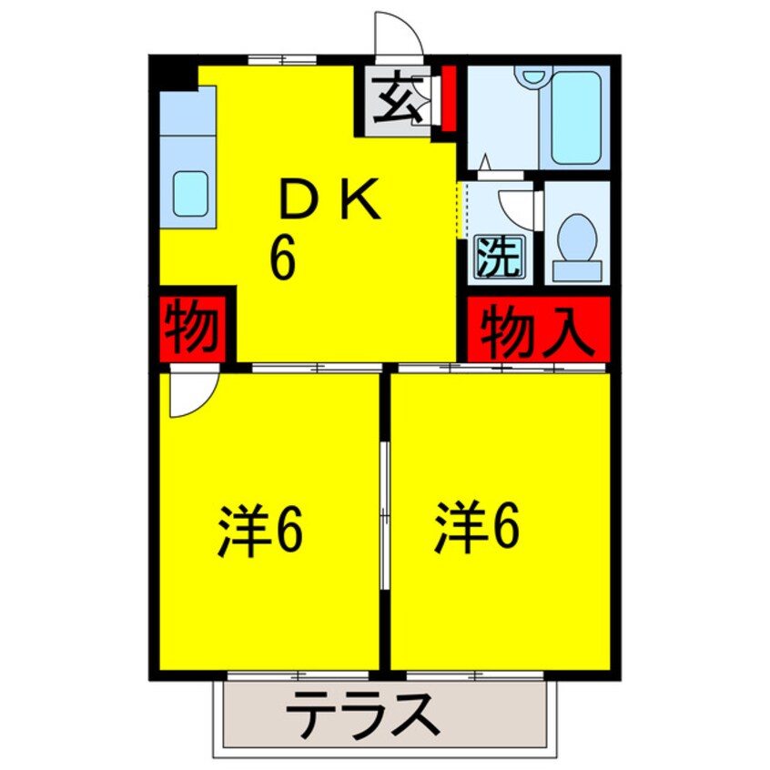 間取図 内房線/八幡宿駅 徒歩13分 1階 築34年