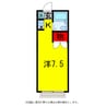 キャンパスほんごう広田 1Rの間取り