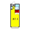 キャンパスほんごう広田 1Rの間取り