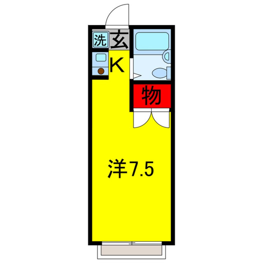 間取図 内房線/五井駅 バス15分山田橋下車:停歩4分 1階 築33年