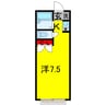 キャンパスほんごう 1Rの間取り