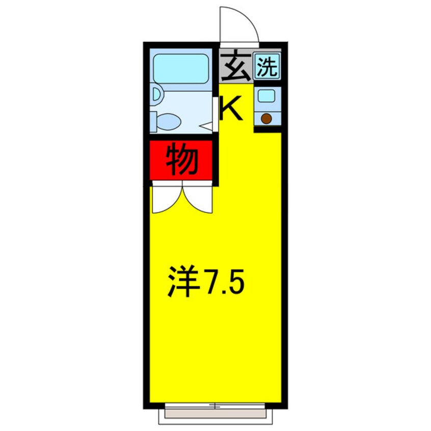 間取図 内房線/五井駅 バス15分山田橋下車:停歩4分 2階 築33年