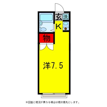 間取図 内房線/五井駅 バス15分山田橋下車:停歩4分 2階 築33年