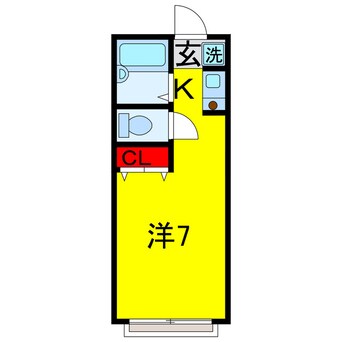 間取図 内房線/浜野駅 徒歩15分 1階 築29年