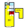 メゾンドコイデⅢ 1Rの間取り