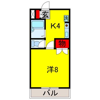 間取図 内房線/八幡宿駅 徒歩7分 3階 築26年