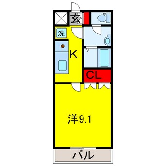 間取図 内房線/八幡宿駅 バス15分小湊下車:停歩3分 1階 築16年