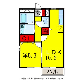 間取図 内房線/五井駅 バス10分松ヶ島下車:停歩6分 2階 築19年