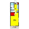 PALACE HAYASHI 1Kの間取り