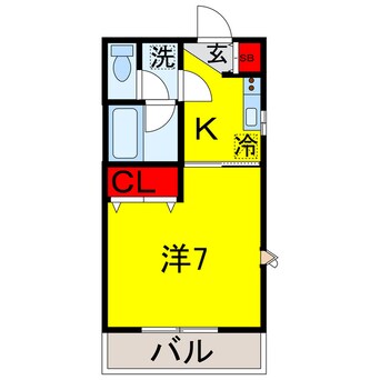 間取図 内房線/八幡宿駅 徒歩3分 2階 築18年