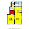 プランドールK 1LDKの間取り