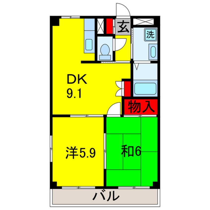 間取図 京成千葉線・千原線/ちはら台駅 徒歩10分 1階 築23年