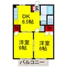 メゾン福原 2DKの間取り
