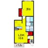 アンソレイエ 1LDKの間取り