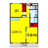 ウッドクレスト市原 2LDKの間取り