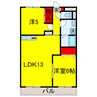 内房線/五井駅 徒歩8分 1階 築30年 2LDKの間取り