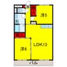 ウッドクレスト市原 2LDKの間取り
