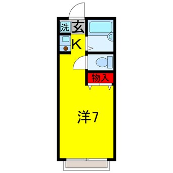 間取図 外房線/茂原駅 バス25分追分下車:停歩8分 1階 築28年