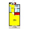 グレース八木３ (*01～*10) 1Kの間取り