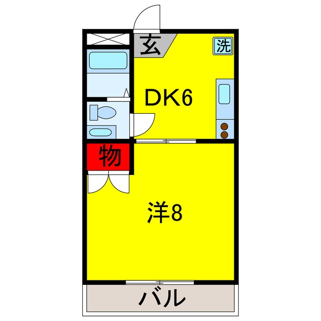 間取り図 内房線/八幡宿駅 徒歩7分 5階 築54年