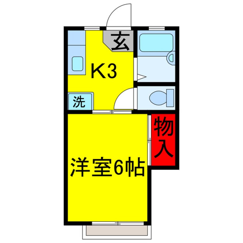 間取図 内房線/八幡宿駅 バス15分辰巳台東2丁目下車:停歩3分 2階 築35年