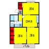 内房線/五井駅 バス:8分:停歩5分 2階 築31年 3DKの間取り