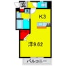 パティオ 1Kの間取り