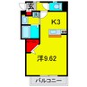 パティオ 1Kの間取り