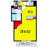 パティオ 1Kの間取り