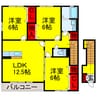 内房線/五井駅 徒歩19分 2階 築16年 3LDKの間取り