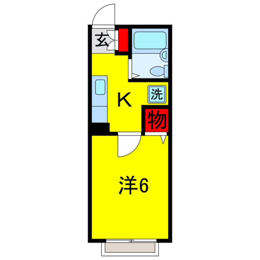 間取図 内房線/五井駅 徒歩15分 2階 築34年