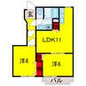 京成千葉線・千原線/ちはら台駅 徒歩25分 1階 築22年 2LDKの間取り