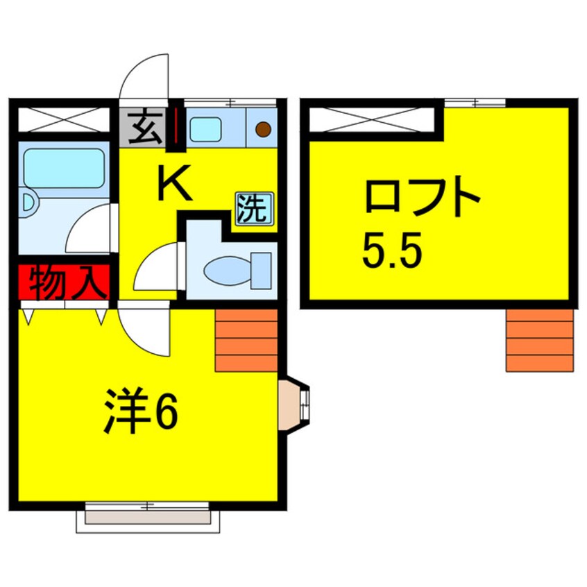 間取図 内房線/八幡宿駅 徒歩8分 1階 築30年