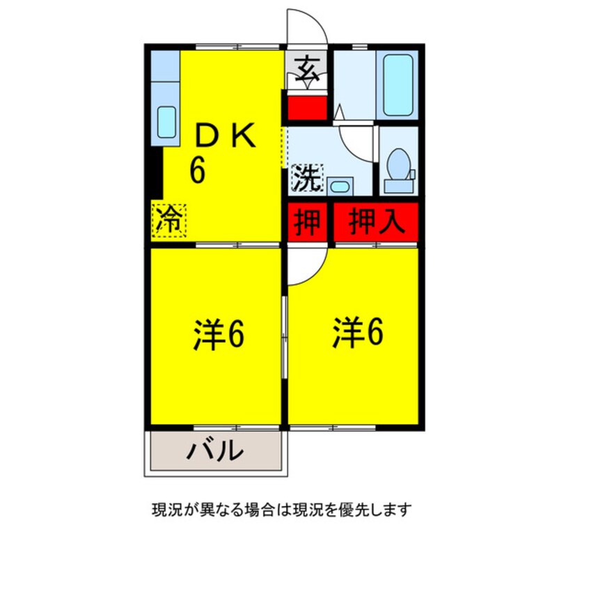 間取図 内房線/五井駅 バス8分出津下車:停歩11分 1階 築28年