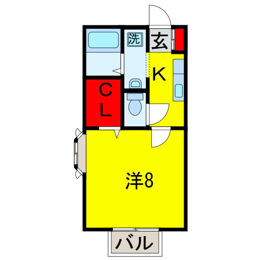 間取図 内房線/八幡宿駅 徒歩2分 2階 築22年