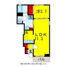 アルドールＭ 1LDKの間取り