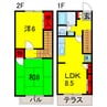 グリーンハイツ 2LDKの間取り
