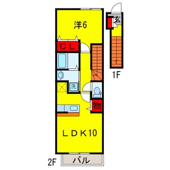 間取図 内房線/姉ケ崎駅 バス4分今津朝山公民館下車:停歩4分 2階 築14年