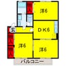 内房線/五井駅 バス:15分:停歩3分 1階 築30年 3DKの間取り