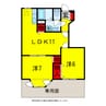 メゾンリヴェールⅡ 2LDKの間取り
