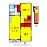 カーサセレノA･B･C･D 2LDKの間取り
