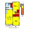 カーサセレノA･B･C･D 2LDKの間取り