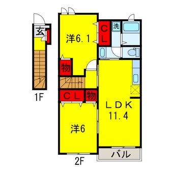 間取図 パークヒルズA・B・C・D