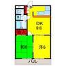 内房線/五井駅 徒歩12分 3階 築27年 2DKの間取り