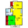 京成千葉線・千原線/ちはら台駅 徒歩17分 2階 築31年 2LDKの間取り
