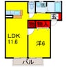 内房線/五井駅 バス:6分:停歩8分 1階 築27年 1LDKの間取り