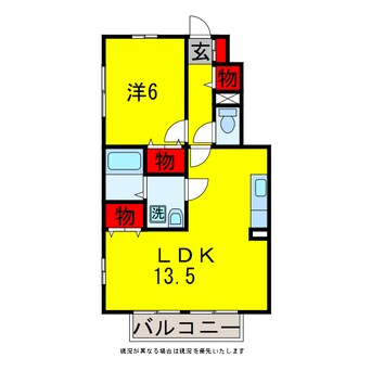 間取図 内房線/五井駅 徒歩5分 1階 築13年